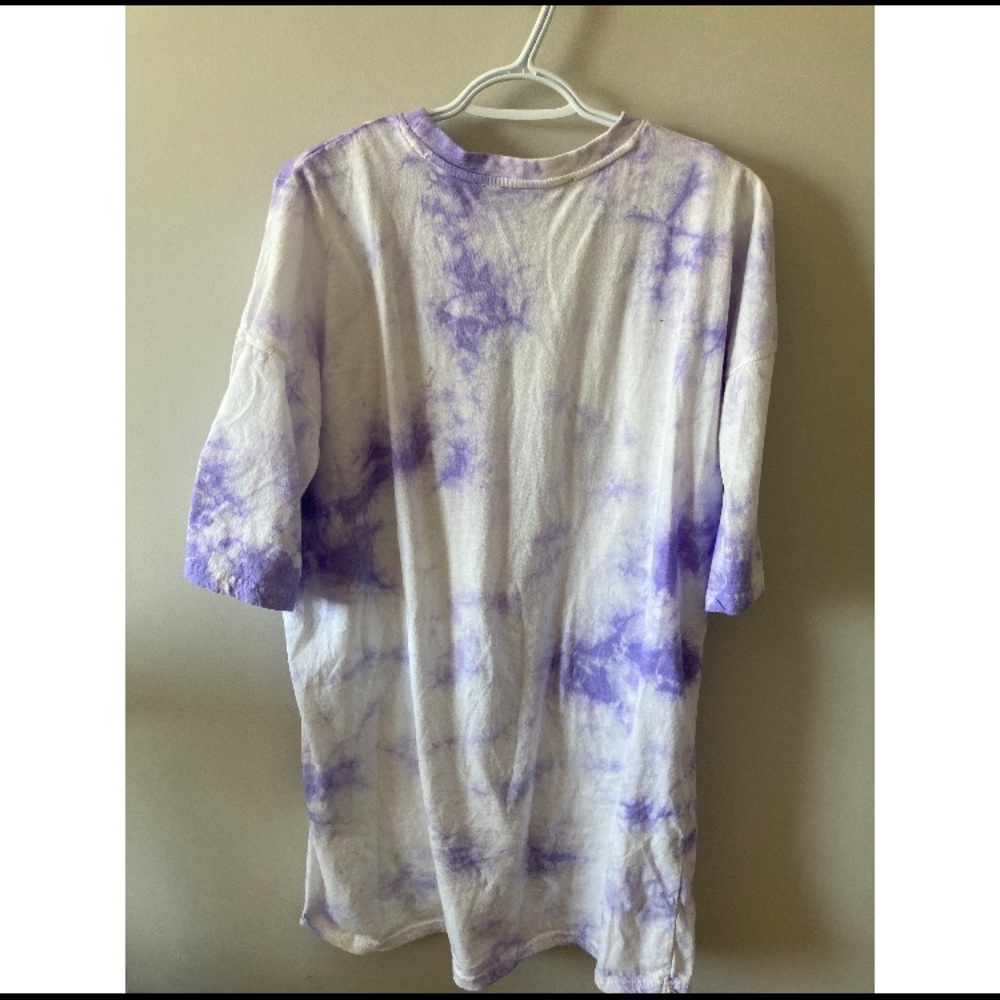PURPLE TIE DYE PLAYBOY TSHIRT / DRESS - Picture 3 of 5